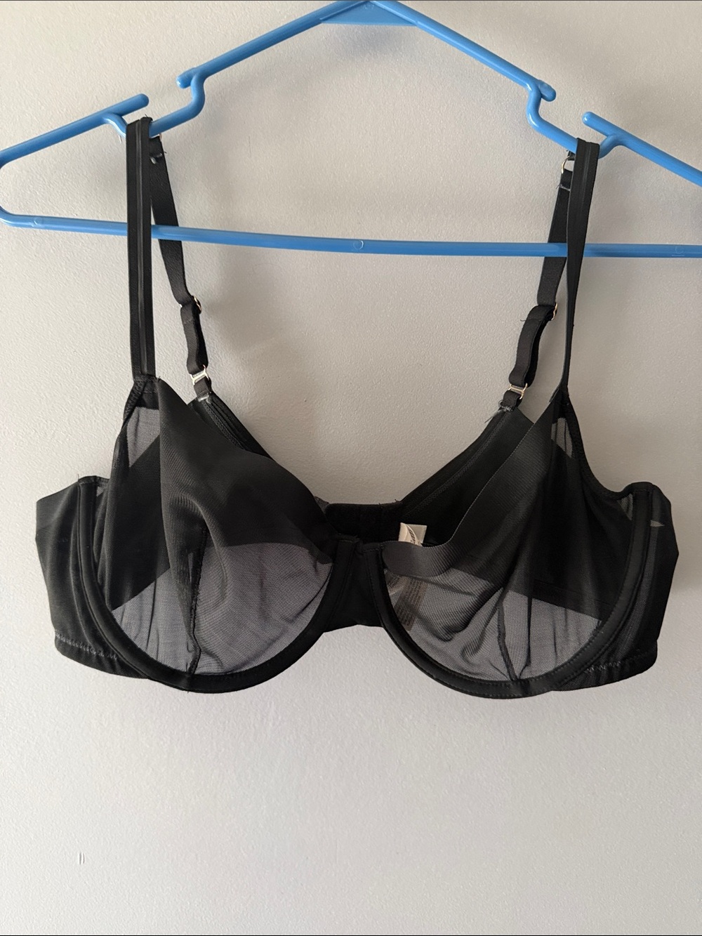 Auden Black Sheer Underwire Bra 38C